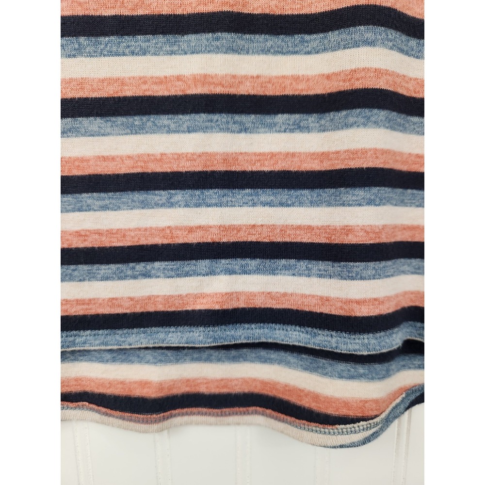 American Eagle Soft & Sexy Women Plush Striped Long Sleeve Top Blue Orange Small - Picture 4 of 9